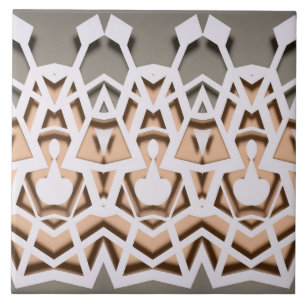 Geometrisch papiergesneden symmetriepatroon tegeltje