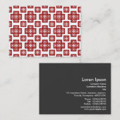 Geometrisch patroon 030614 - Ruby Red Visitekaartje (Voorkant / Achterkant)