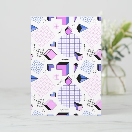 Geometrisch patroon 13 bedankkaart (Staand voorkant)