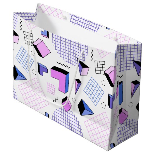 Geometrisch patroon 13 groot cadeauzakje (Voorkant Gekanteld)