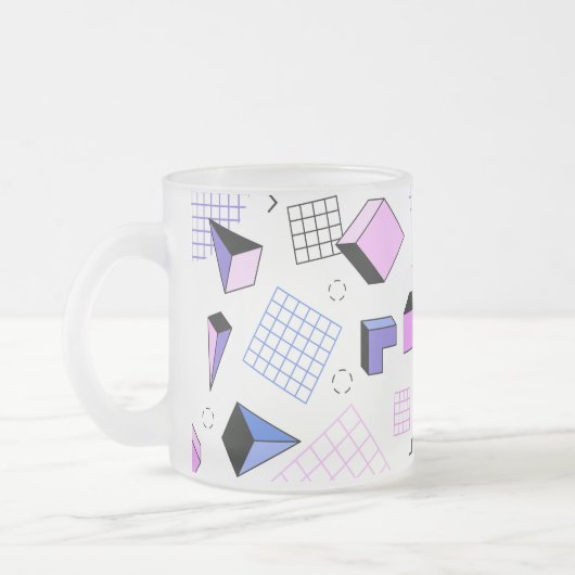 Geometrisch patroon 13 matglas koffiemok (Links)