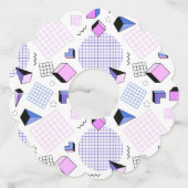 Geometrisch patroon 13 wijnglaslabel (Achterkant)