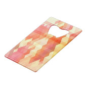 Geometrisch patroon 1 kredietkaart flessenopener (Voorkant Gekanteld)