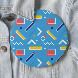 Geometrisch patroon 1 ronde button 6,0 cm