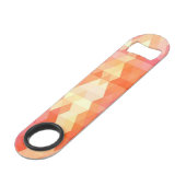 Geometrisch patroon 1 speed flessenopener (Achterkant Gekanteld)