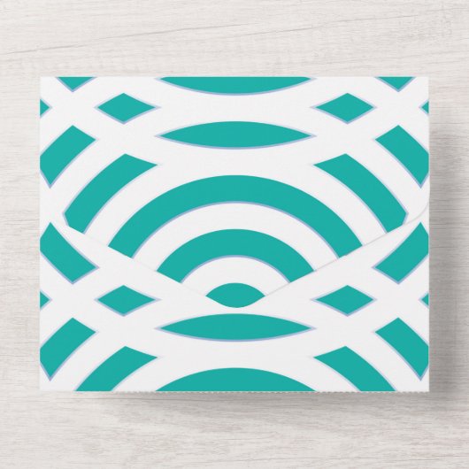 Geometrisch patroon 20 all in one uitnodiging (Achterkant)