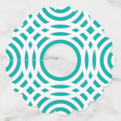 Geometrisch patroon 20 wijnglaslabel (Voorkant)