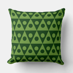 Geometrisch patroon 260514 - Avocado Grn op Dk Grn Kussen