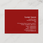 Geometrisch patroon 290514(03) Ruby Red on White Visitekaartje (Achterkant)