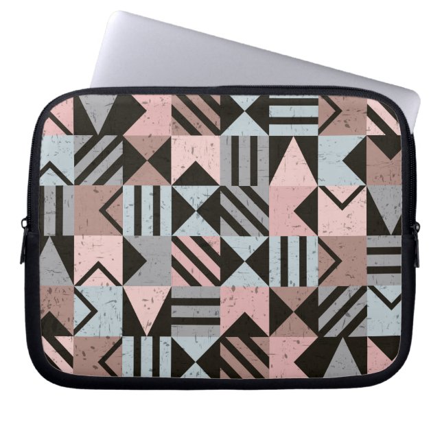 Geometrisch patroon 29 laptop sleeve (Voorkant)