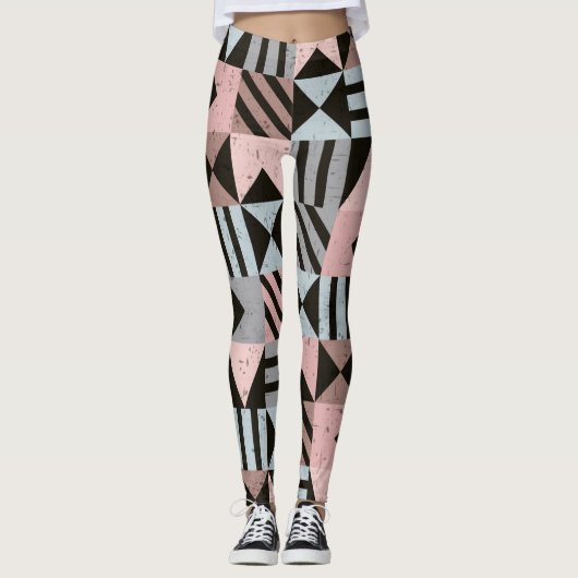 Geometrisch patroon 29 leggings (Voorkant)