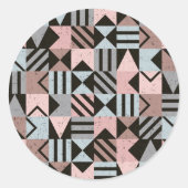 Geometrisch patroon 29 ronde sticker (Voorkant)