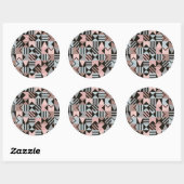 Geometrisch patroon 29 ronde sticker (Vel)