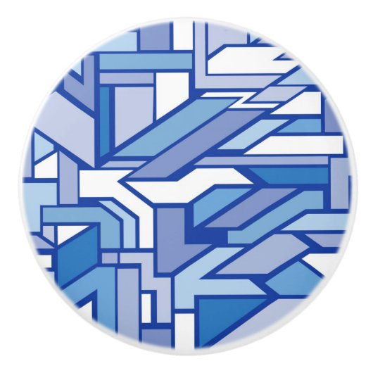 Geometrisch patroon 2 keramische knop (Voorkant)