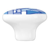 Geometrisch patroon 2 keramische knop (Zijkant)