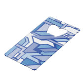 Geometrisch patroon 2 kredietkaart flessenopener (Achterkant Gekanteld)