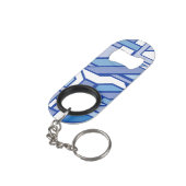 Geometrisch patroon 2 mini flessenopener (Achterkant Gekanteld)