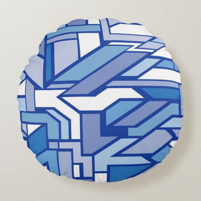 Geometrisch patroon 2 rond kussen (Voorkant)