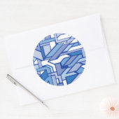 Geometrisch patroon 2 ronde sticker (Envelop)