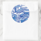 Geometrisch patroon 2 ronde sticker (Tas)