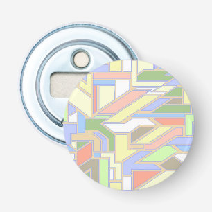 Geometrisch patroon 3 button flesopener