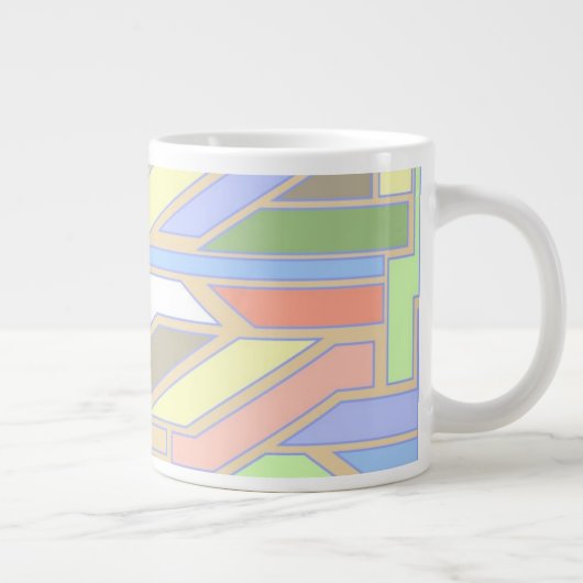 Geometrisch patroon 3 jumbo mok (Rechts)