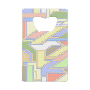 Geometrisch patroon 3 kredietkaart flessenopener