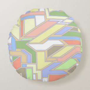 Geometrisch patroon 3 rond kussen