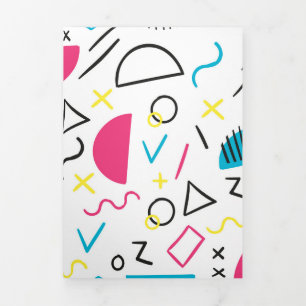 Geometrisch patroon 5 drieluik wenskaart