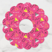 Geometrisch patroon 7 wijnglaslabel (Achterkant)