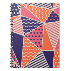 Geometrisch patroon. Abstracte driehoek achtergron Notitieboek