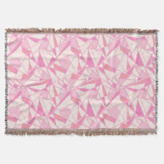 Geometrisch patroon abstracte kleur roze deken