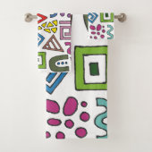 Geometrisch patroon abstracte ontwerpen modern bad handdoek (Insitu)
