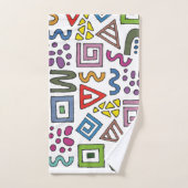 Geometrisch patroon abstracte ontwerpen modern bad handdoek (Handdoek)