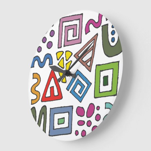 Geometrisch patroon abstracte ontwerpen modern grote klok (Hoek)