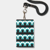 Geometrisch patroon badge (Achterkant met lanyard)
