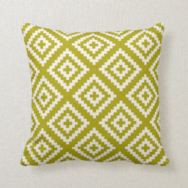 Geometrisch Patroon Chartreuse Green Kussen