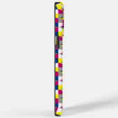 Geometrisch patroon fuchsia citroengeel blauw naam Case-Mate iPhone case (Achterkant / Rechts)