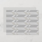 geometrisch patroon grijs briefkaart (Voorkant / Achterkant)