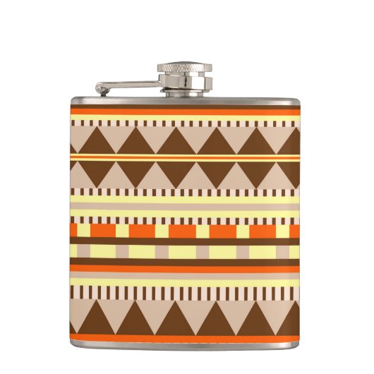 Geometrisch patroon heupfles (Voorkant)