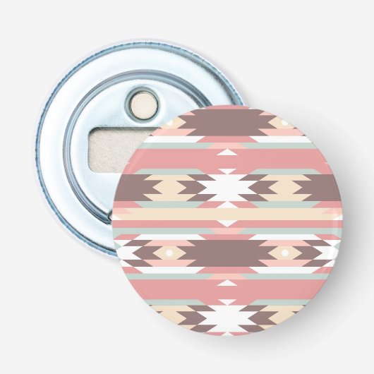 Geometrisch patroon in aztec-stijl 2 button flesopener (Voorkant)