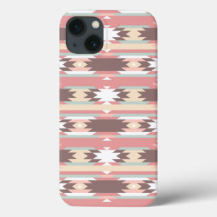 Geometrisch patroon in aztec-stijl 2 iPhone 13 hoesje