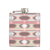 Geometrisch patroon in aztec-stijl 2 heupfles (Voorkant)