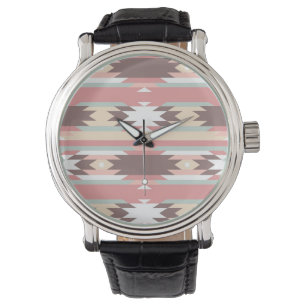 Geometrisch patroon in aztec-stijl 2 horloge