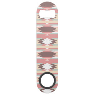 Geometrisch patroon in aztec-stijl 2 speed flessenopener