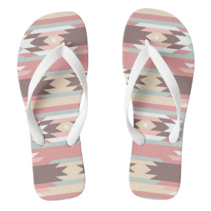 Geometrisch patroon in aztec-stijl 2 teenslippers