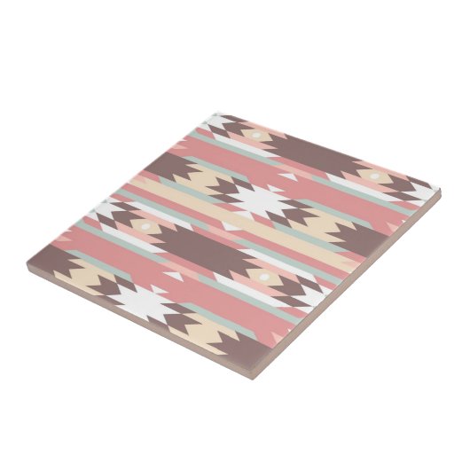 Geometrisch patroon in aztec-stijl 2 tegeltje (Zijkant)