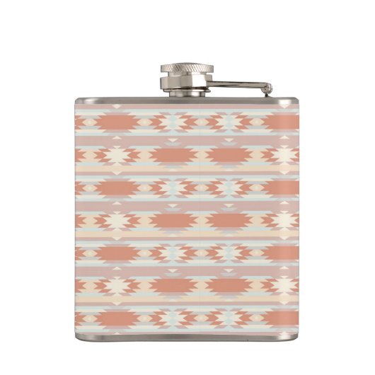 Geometrisch patroon in aztec-stijl 3 heupfles (Achterkant)