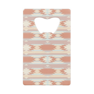 Geometrisch patroon in aztec-stijl 3 kredietkaart flessenopener