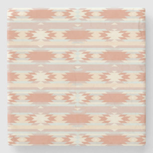 Geometrisch patroon in aztec-stijl 3 stenen onderzetter